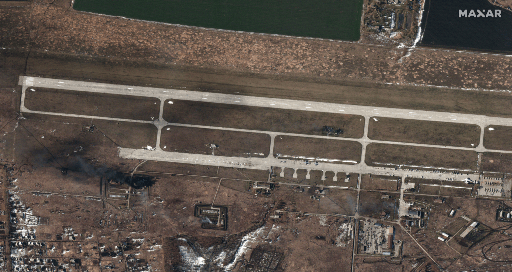 Airfield, fuel storage damaged in Russian attack on Ukraine, satellite images show