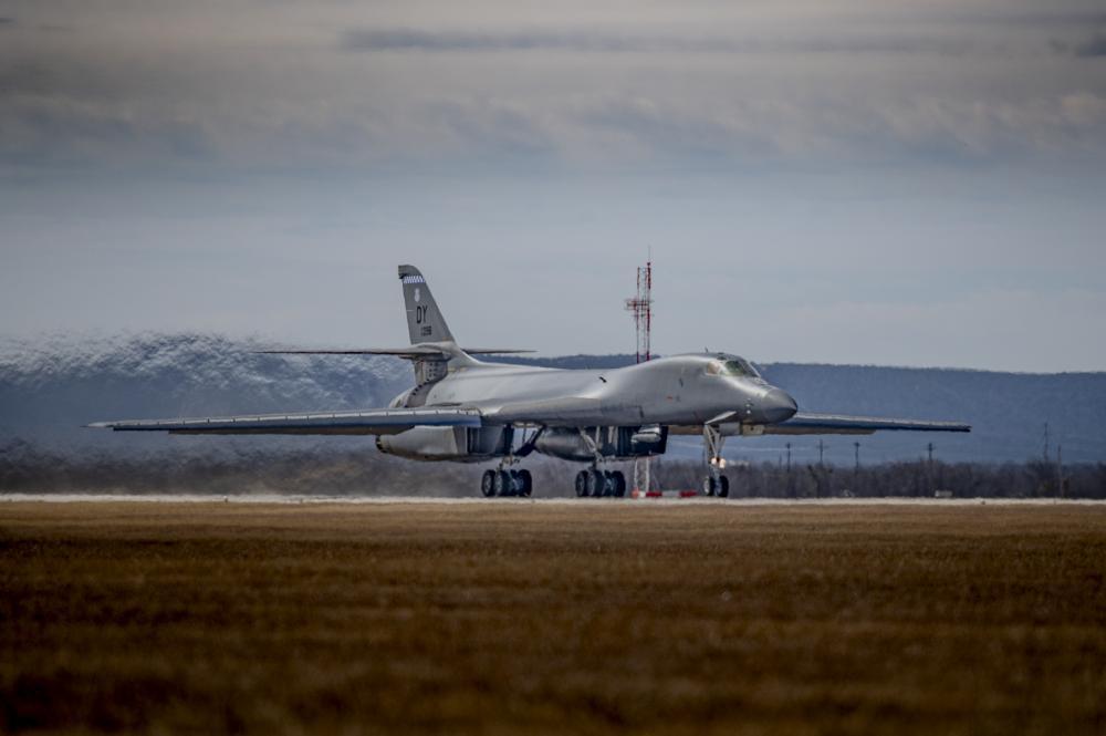 B-1B bomber catches fire during engine work at Dyess, injuring two