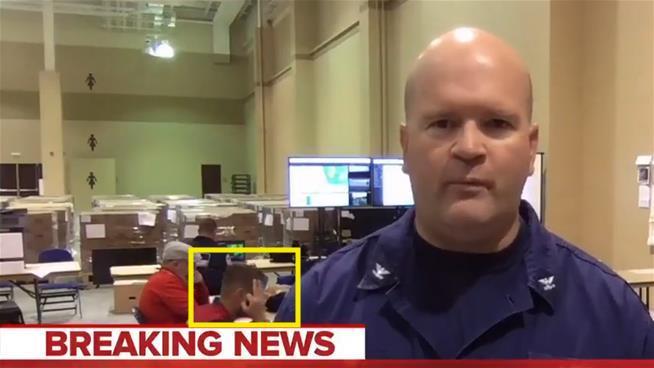 Coast Guard member reprimanded for flashing controversial gesture on MSNBC