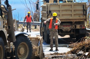 DoD relief efforts continue in Puerto Rico as Trump suggests cutting aid