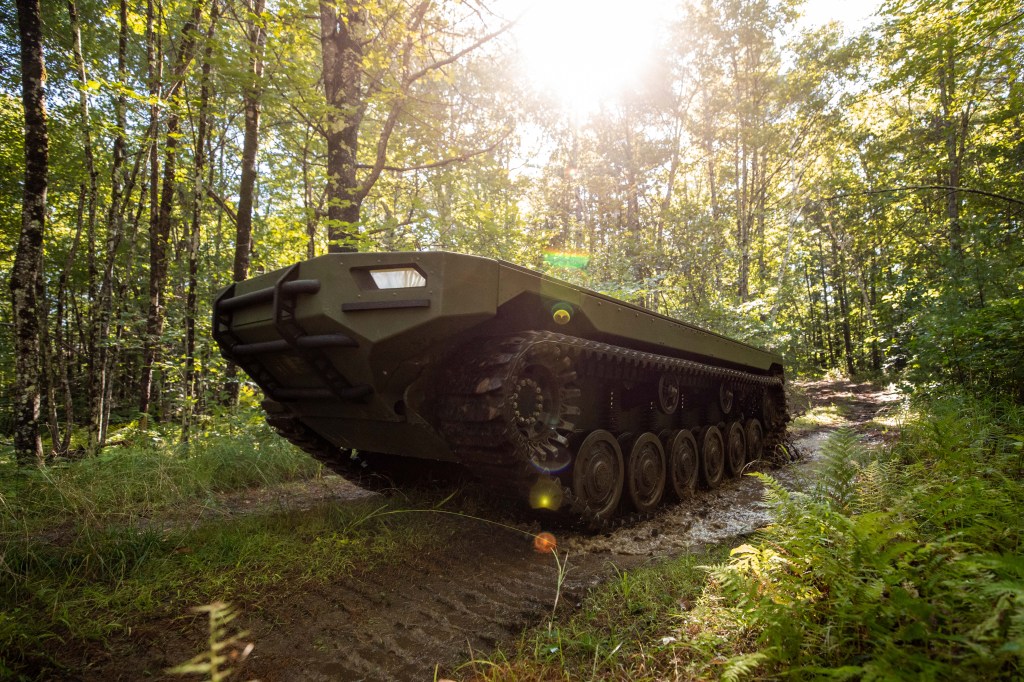 Textron unveils its ground robot — that can swim