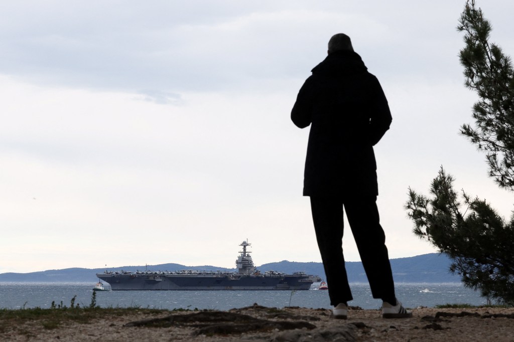 Aircraft carrier USS Gerald R. Ford arrives in Croatia for repairs