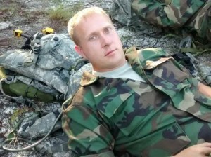 Soldier bound and shot to death; police seek suspect