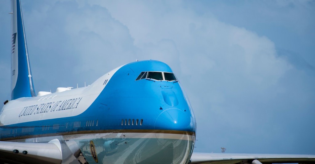 ‘Air Force One’ mock-up parked at National Harbor near Washington