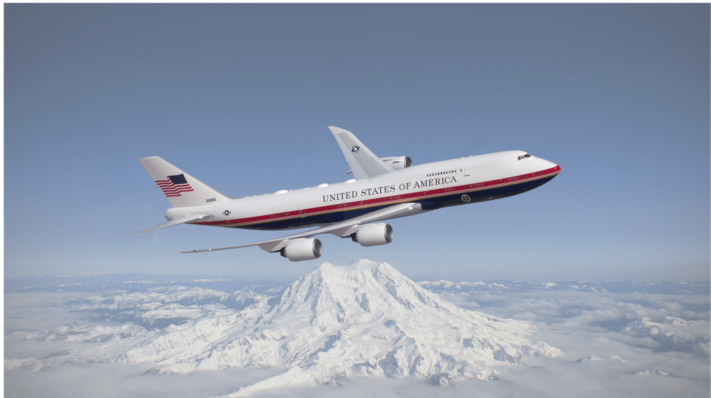 Qatari-donated Air Force One now sports red, white and blue paint job