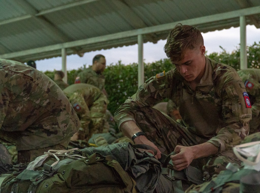 Paratroopers jump into Colombia for airfield seizure exercise