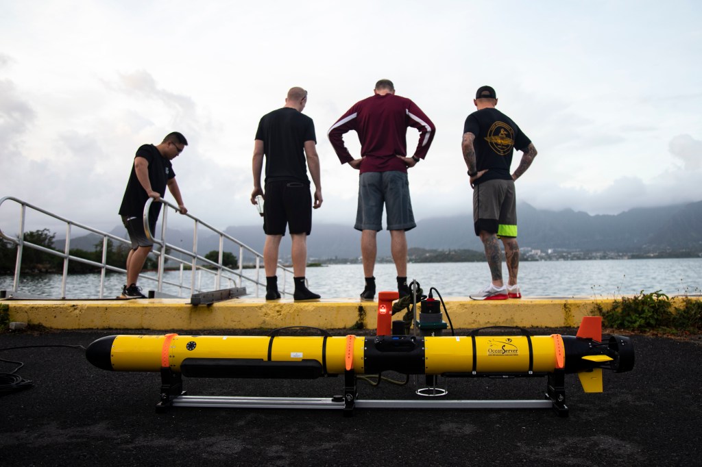 Marine Corps leader eyes drone swarm launched from above, beneath waves