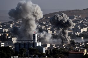 IS airstrike targets include barracks, boats, Humvees