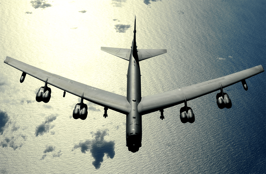 Engine Drops Out of B-52 During Training at Minot Air Force Base