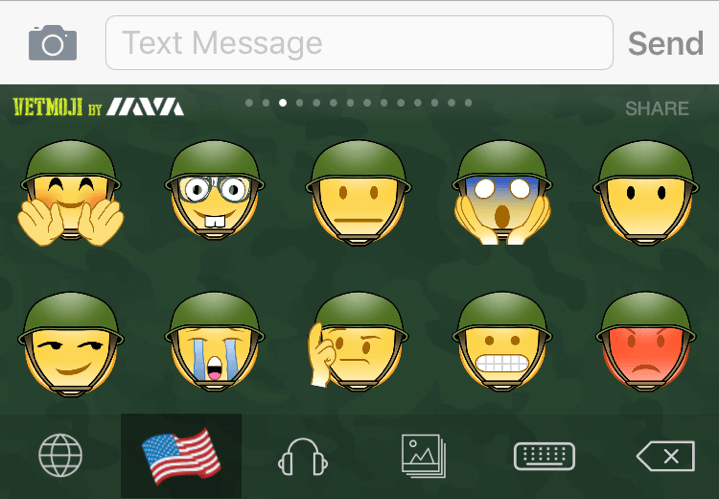 Send military-themed emojis with IAVA’s new Vetmoji app