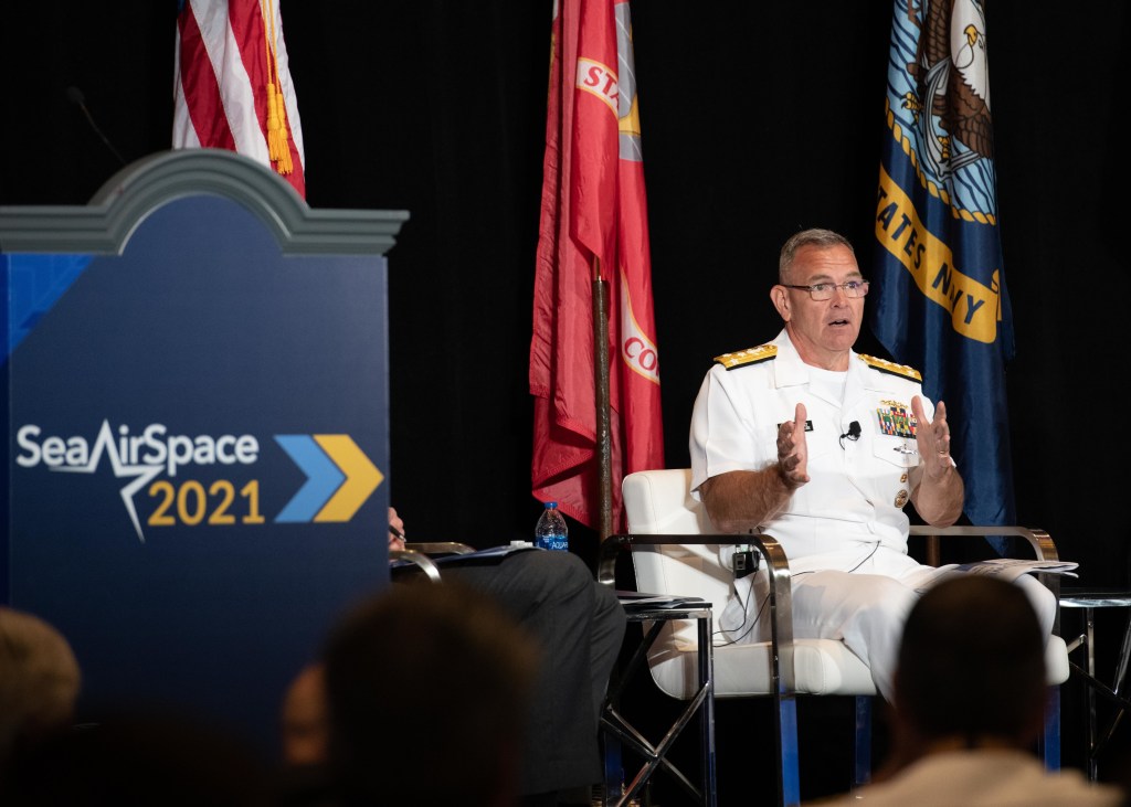Military and civilian leaders must work to secure dual-use technologies, top Navy officer says
