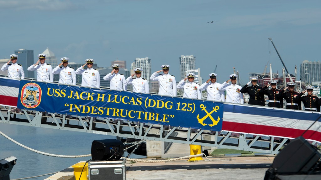 Navy commissions destroyer honoring youngest WW2 Medal of Honor recipient