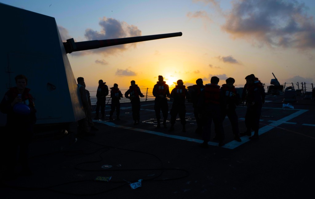 Navy warship fights off four-drone Houthi attack
