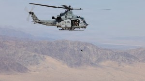 US Marine Corps tests using helicopter as mobile drone command center