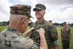 Navy officer, 67, becomes oldest on record to earn Fleet Marine Force pin