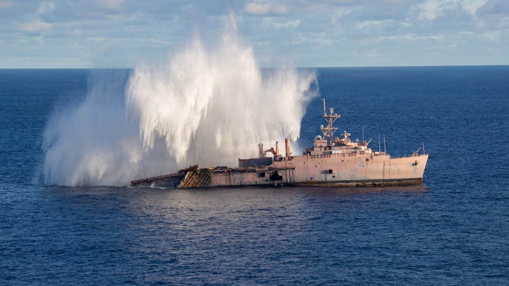 Japanese torpedo sends US ship to the ocean floor during Valiant Shield exercise