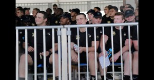 Coaches and Army football team attend New York Giants practice