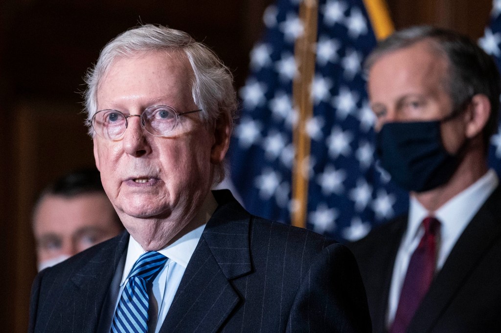 McConnell challenges Biden to boost defense budget against China