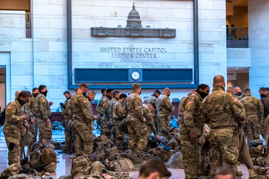 One week after deadly attack, Capitol Hill halls filled with National Guard troops instead of tourists and staffers