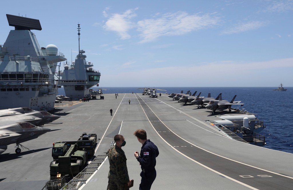 Leaked crash video of British F-35B shows jet dropping off carrier ramp