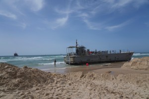 Soldier injured in Gaza pier mission transported to Army hospital