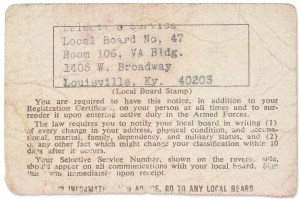 Muhammad Ali’s unsigned Vietnam draft card heads to auction