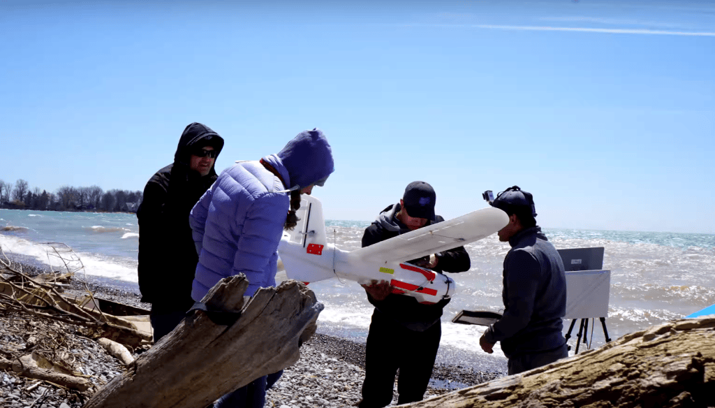 This amphibious drone belly-flops … and that’s a good thing