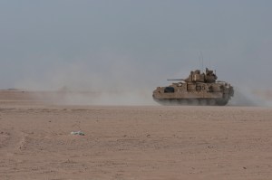Bradleys and Army infantry roll into Syria to help secure oil wells