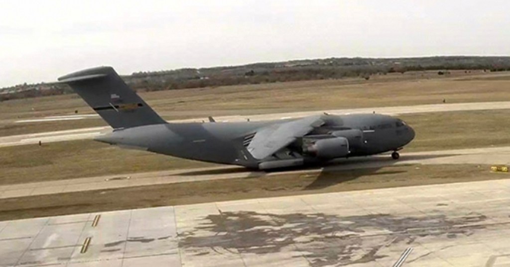 City in Oklahoma says Air Force charter jet damaged runway