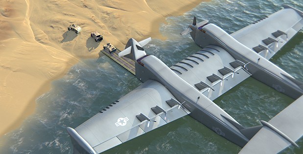 DARPA wants a heavy cargo plane that can land at sea