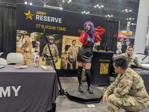 What was the military doing at the Anime NYC convention?