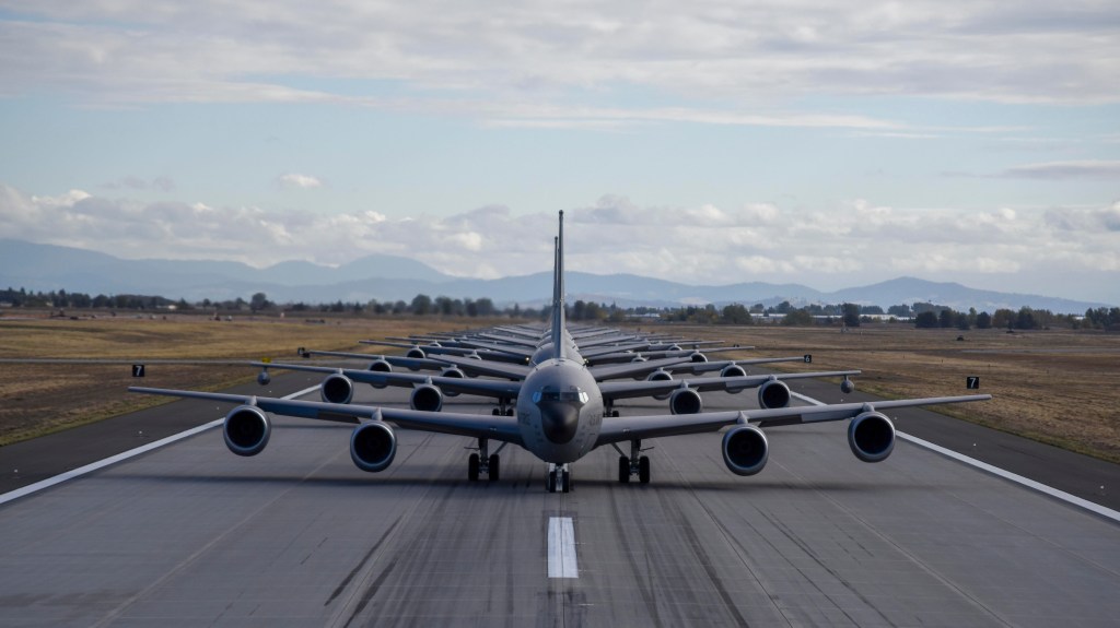 Fairchild AFB sees largest launch of KC-135 fleet in base history