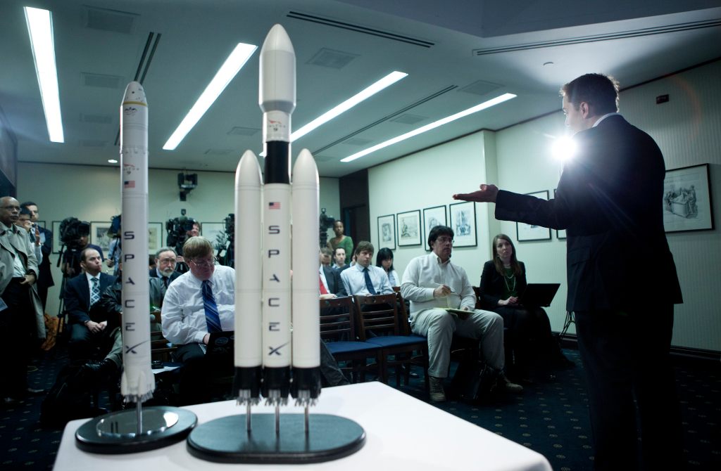SpaceX chief says 1st launch of new rocket will be risky