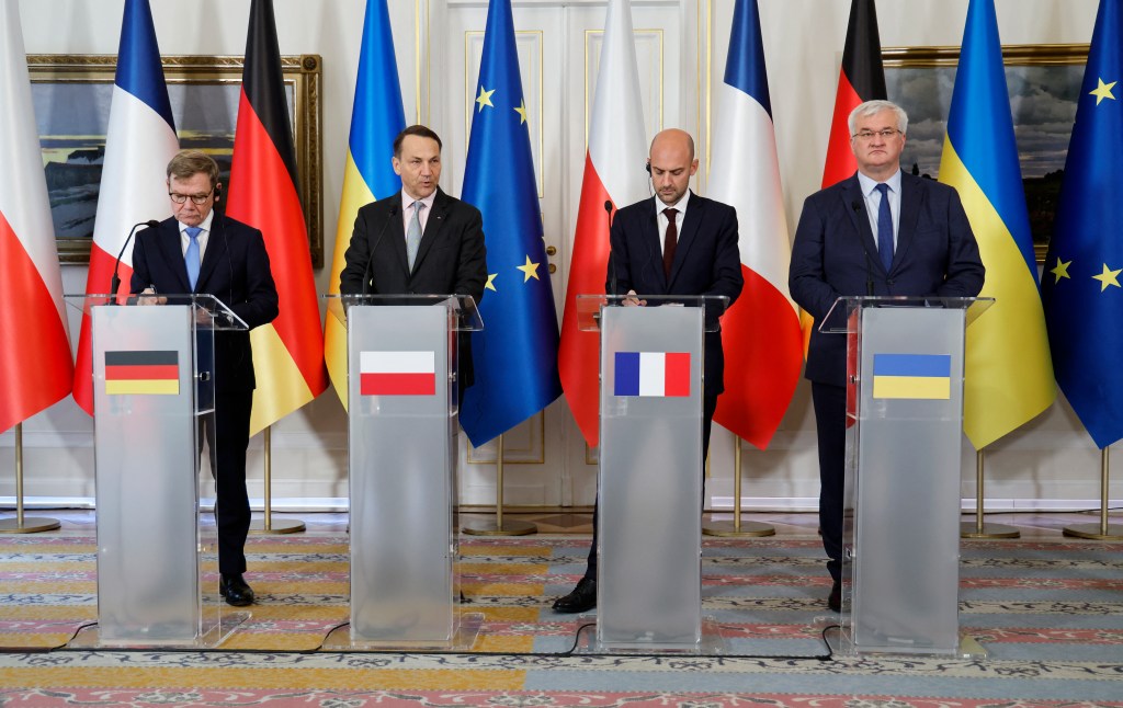 Germany, France, Poland push for closer EU-Ukraine defense ties