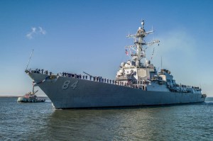 Sporting ‘Blue Noses,’ destroyer Bulkeley’s crew is  back in Norfolk after 214-day cruise