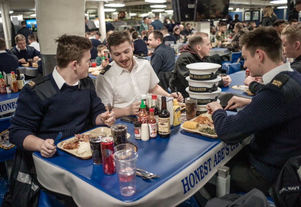 Carrier Lincoln hosts the Royal Navy’s Queen Elizabeth crew for Thanksgiving