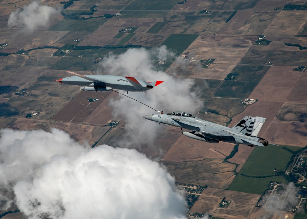 Boeing conducts first manned-unmanned teaming event with MQ-25 tanker