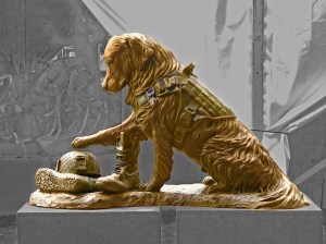 New sculpture pays tribute to military working dogs