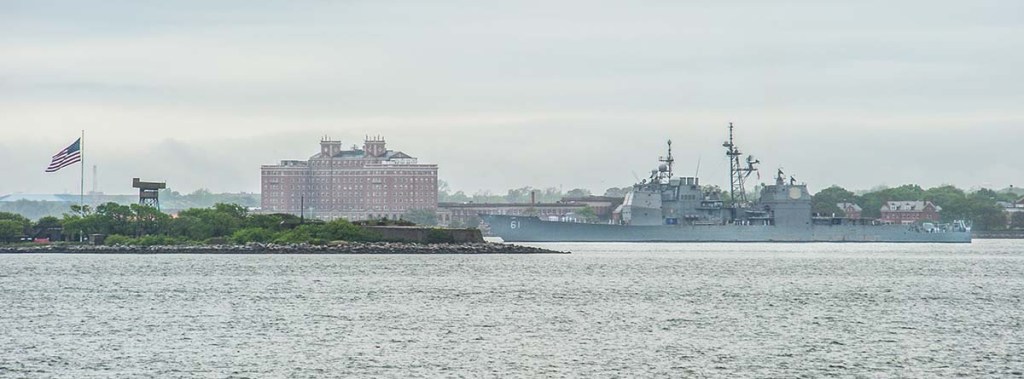 After 13 of past  23 months deployed, cruiser Monterey home in Norfolk