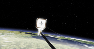 Satellite launches harpoon to catch debris in orbit