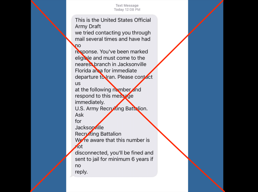 No, the Army isn’t sending Ukraine draft notices via text