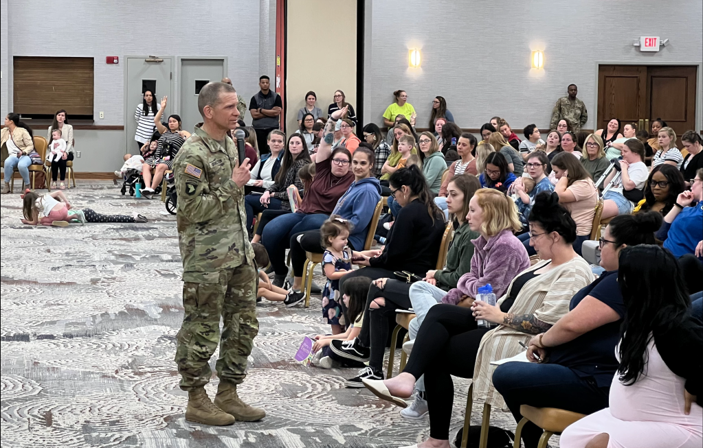 Families of troops deployed to NATO’s flank sound off in town hall with Army’s top NCO