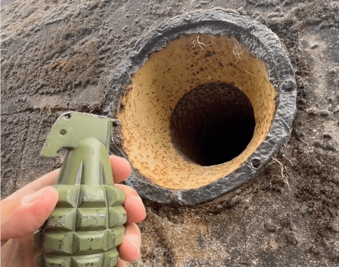 This WWII bunker used fake air vent to return grenade to sender