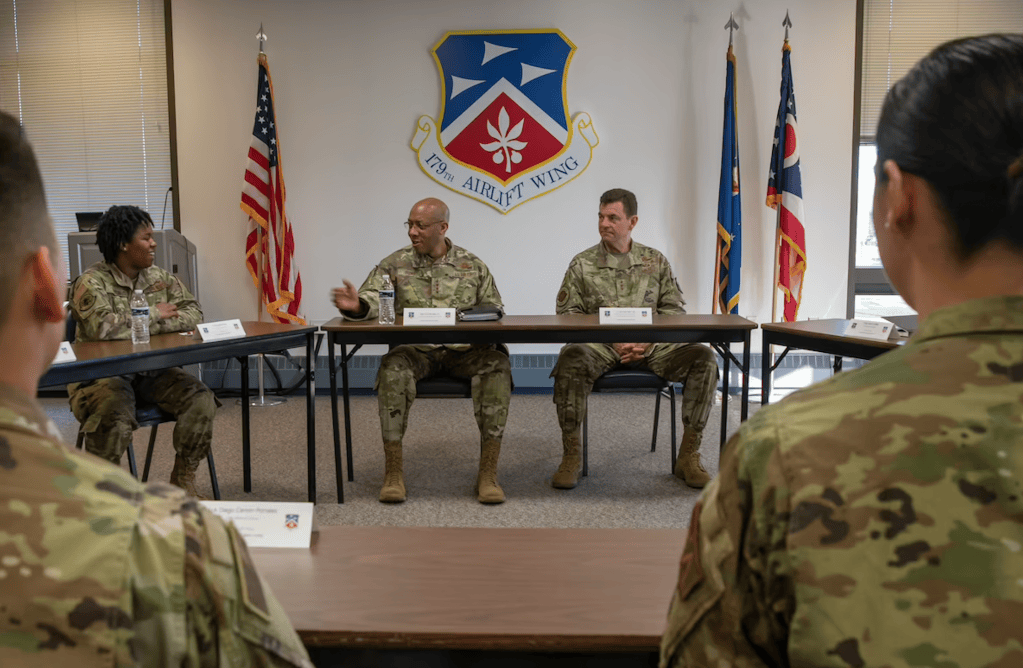 Top Air Force officer visits 179th Wing ahead of cyberspace transition
