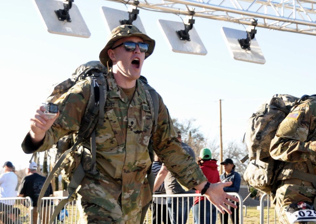He beat a brain tumor. Then this soldier rucked 150 miles to raise money for cancer patients.