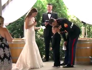 Marine’s 4-year-old son melts hearts across the country