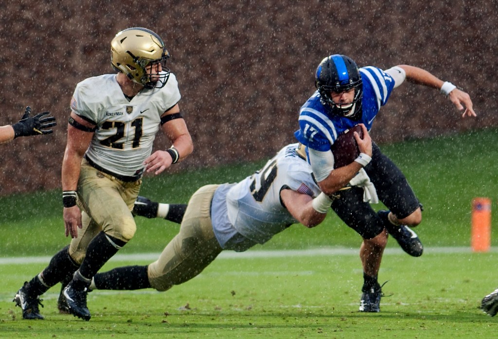 Duke edges Army 13-6 in wind and rain from Hurricane Matthew