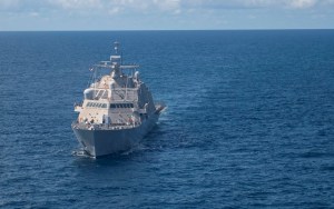 Broken littoral combat ship Detroit returns to sea on its own power