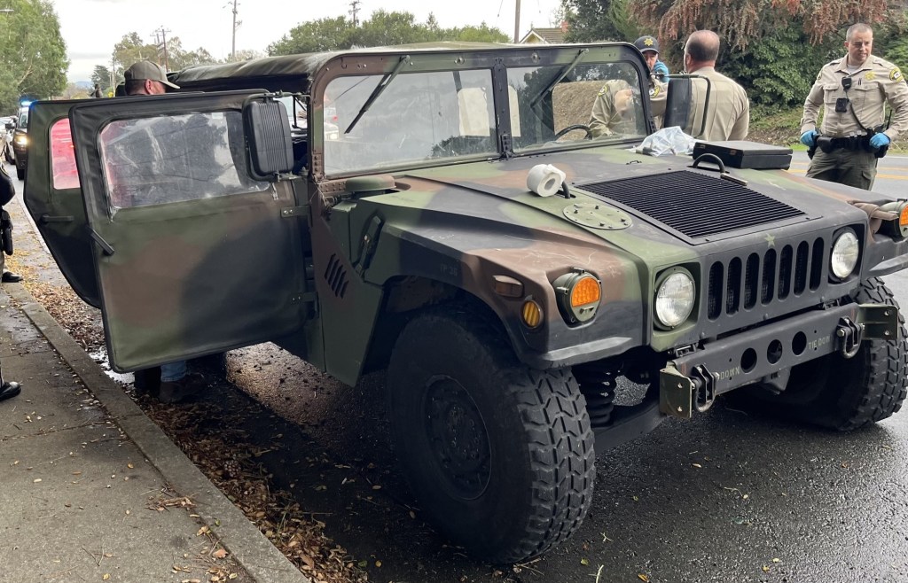 California Guard Humvee stolen four months ago recovered after chase