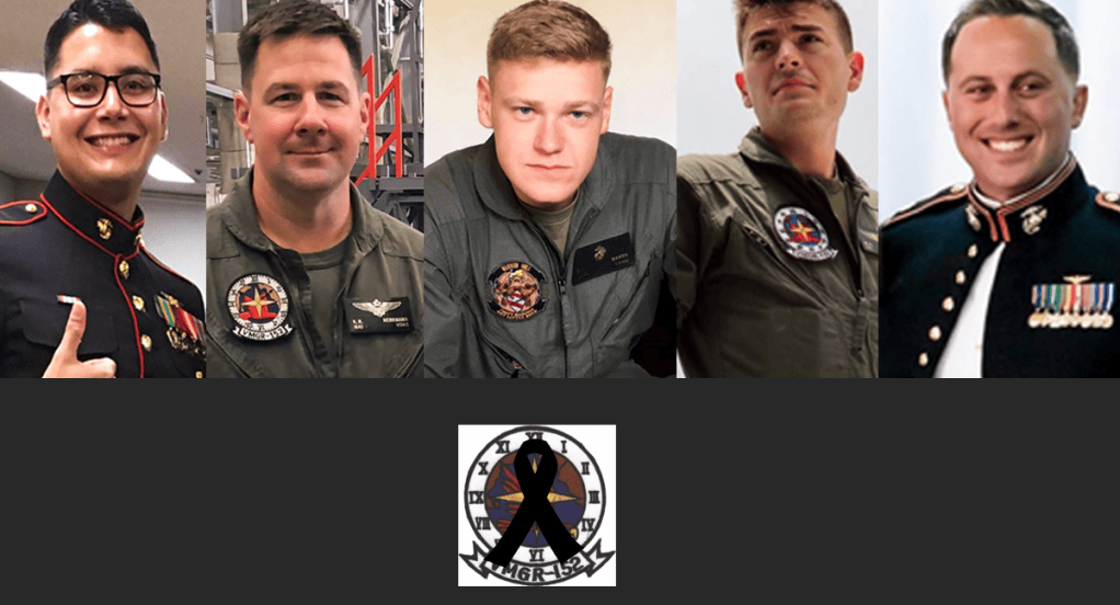 ‘Eternally missed’: Marines identify 5 KC-130J crew members killed in midair collision off Japanese coast